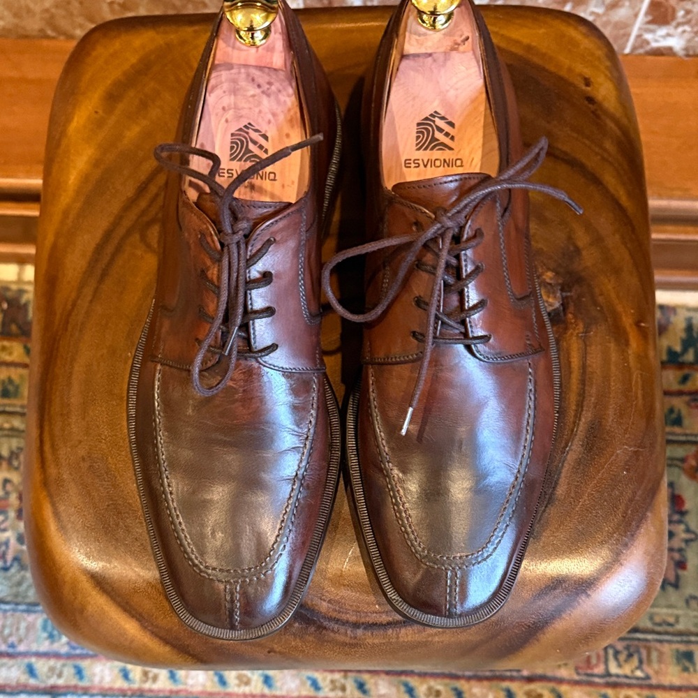 Bostonian Brown Leather Italian made Derby/ 9.5 - Picture 3 of 10